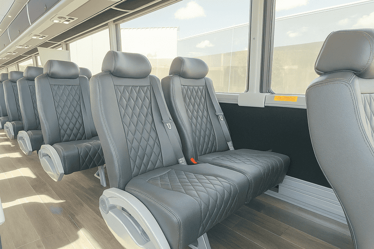 interior of Margate Coach Bus Service charter bus