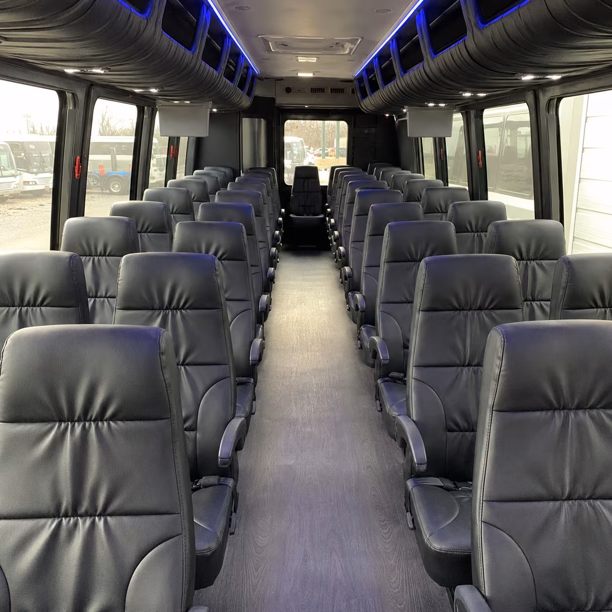 margate 28 passenger minibus inside