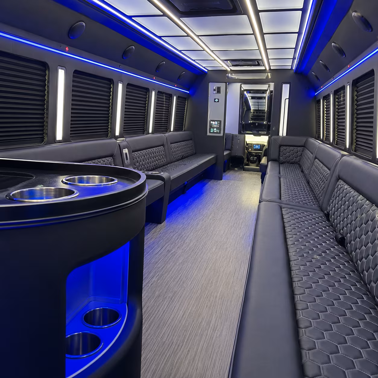 margate party bus rental interior